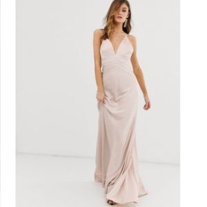 ASOS Satin Paneled Cami Maxi Dress